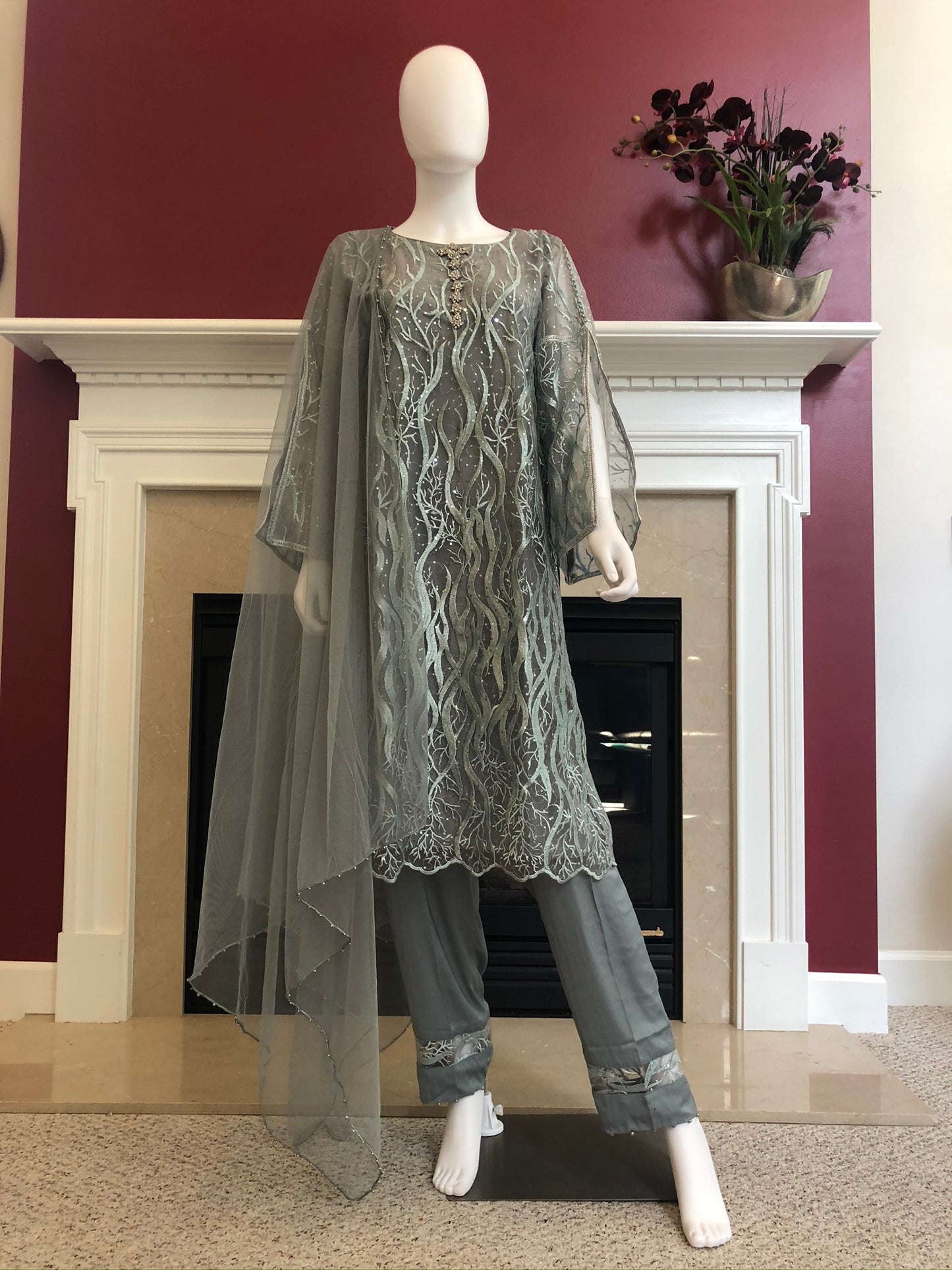 Starry Night - Sharara with crop top