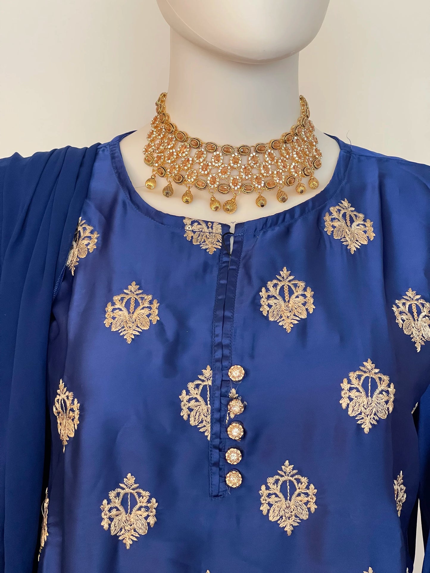 Silk Royal blue Kurti
